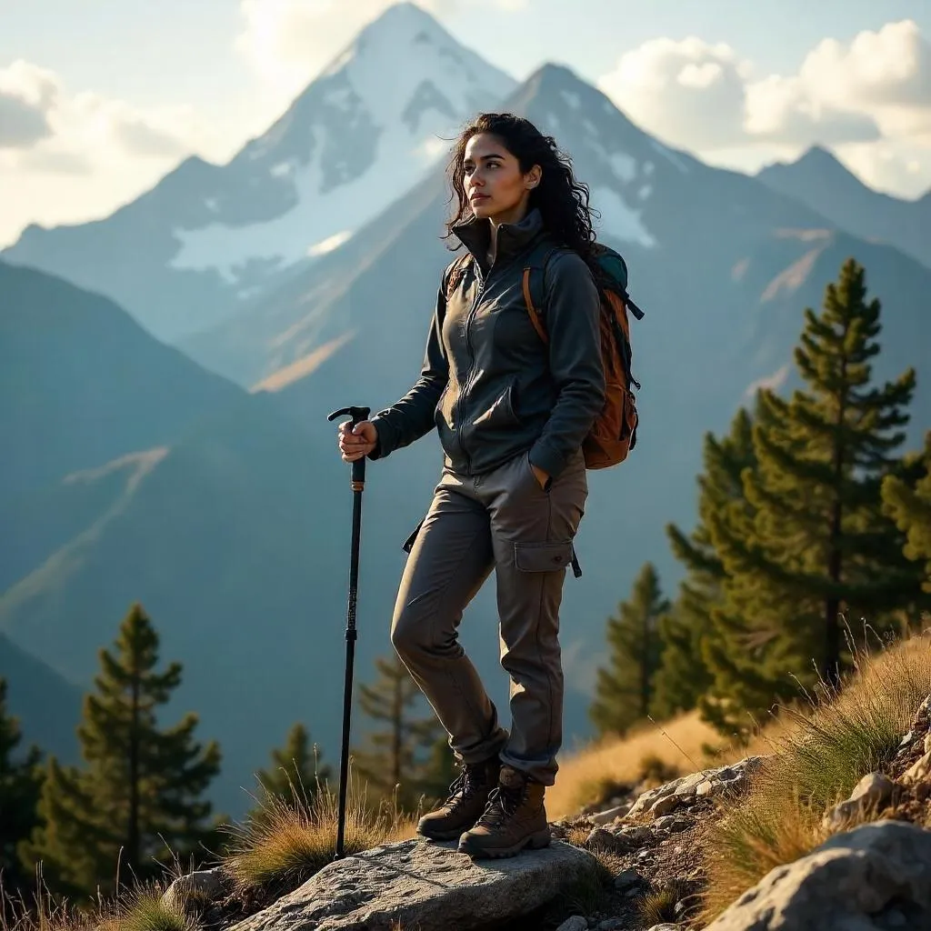 Confident Latina in the Mountain Peaks