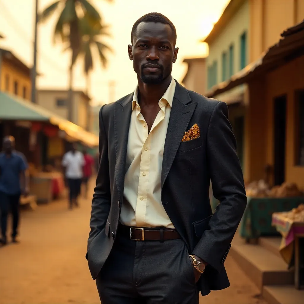 Elegant Kumasi Portrait: Modern Fashion, Timeless Style