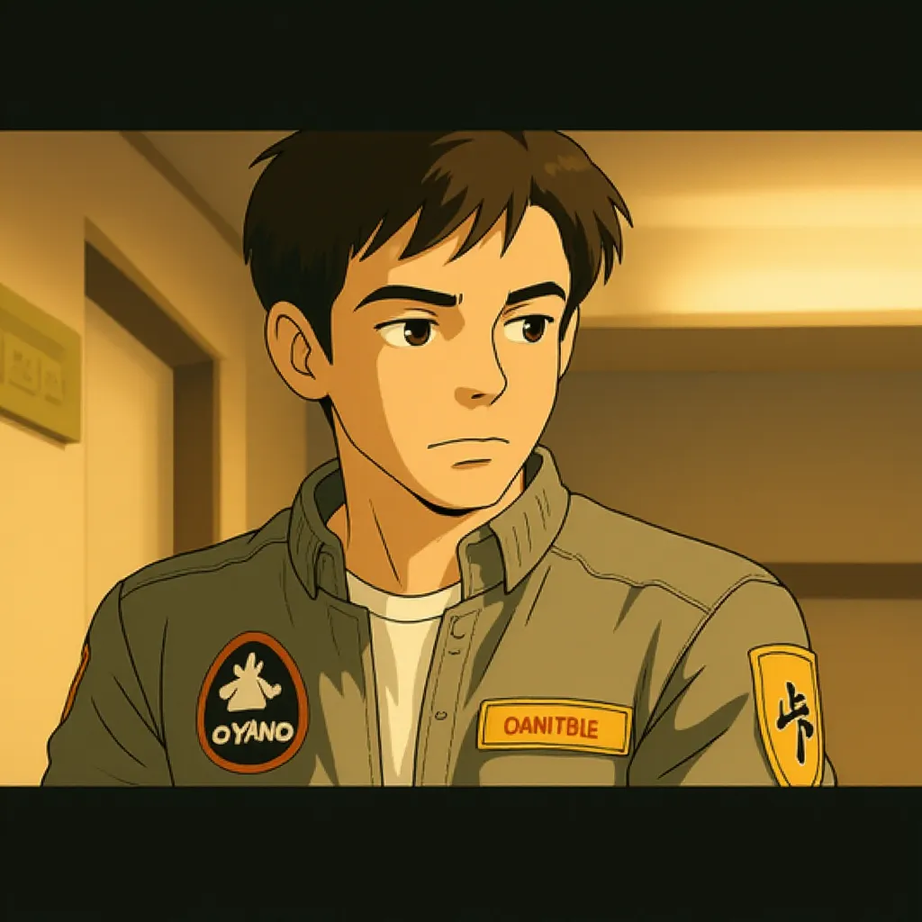 Sam Rockwell in Moon (2009) - Anime style