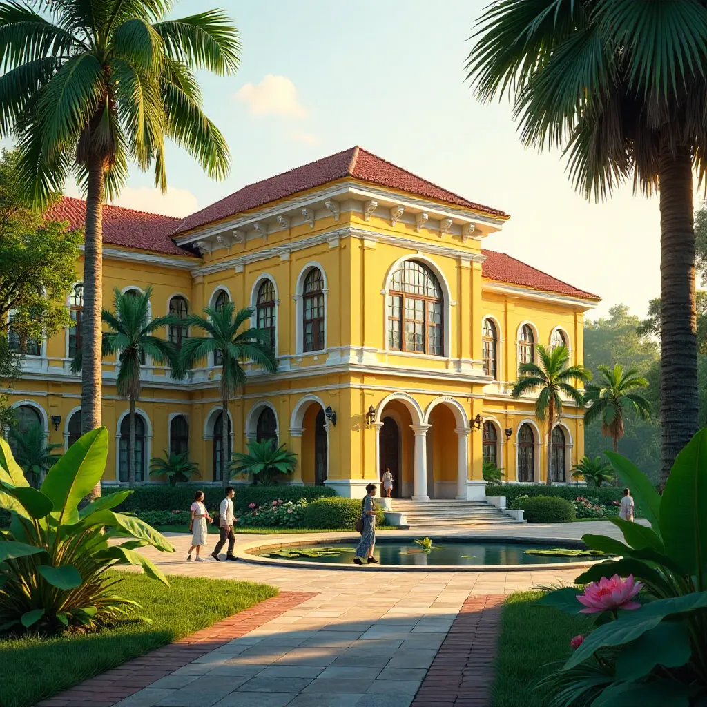Yellow Colonial University in Hanoi’s Green Campus