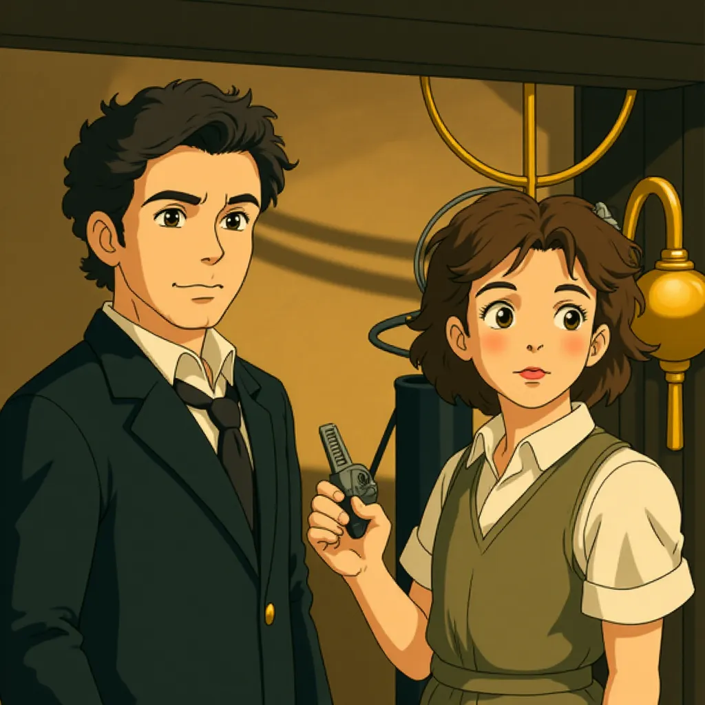 Robert Downey Jr. and Rachel McAdams in Sherlock Holmes (2009) - Anime style