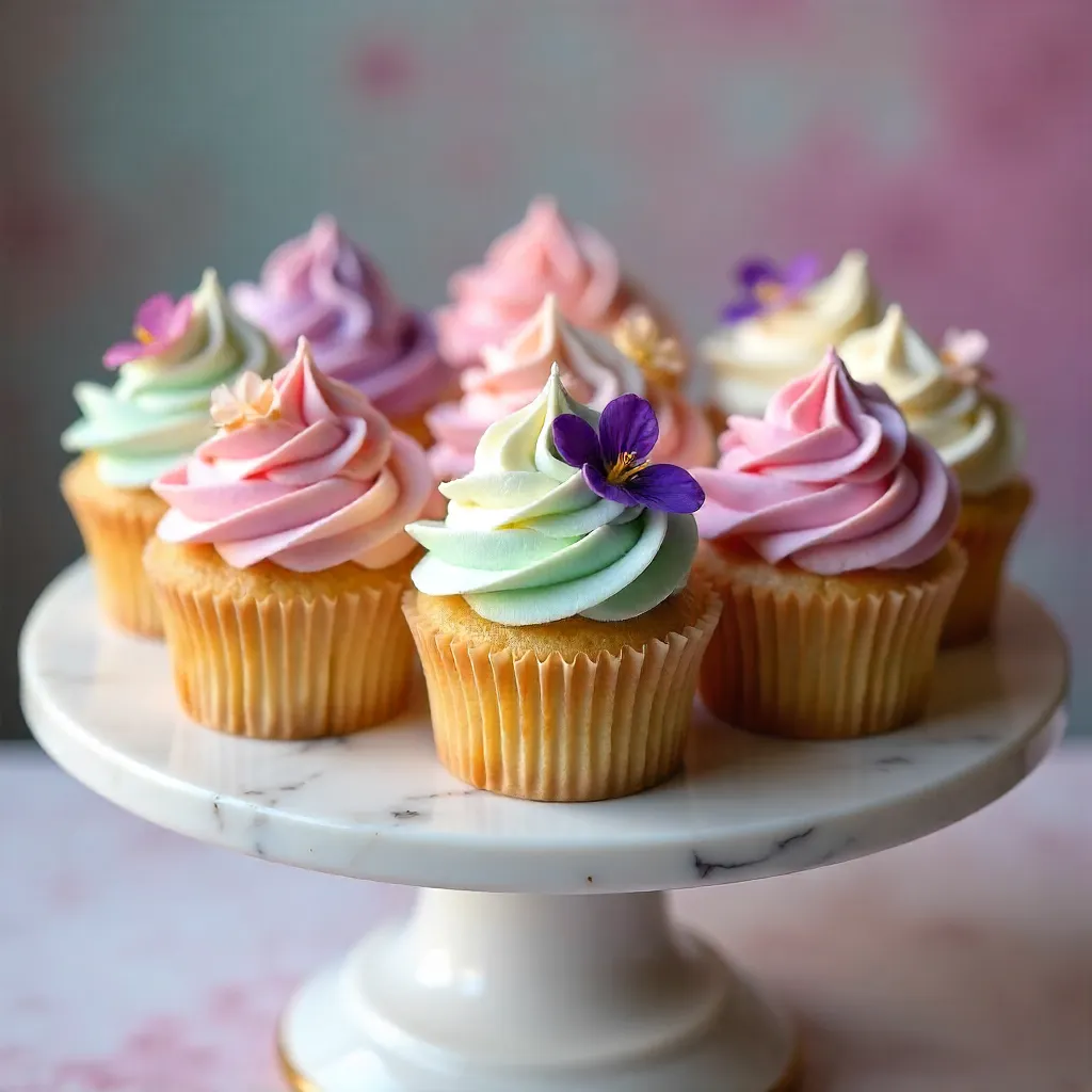 Floral Frosted Cupcakes for Special Occasions