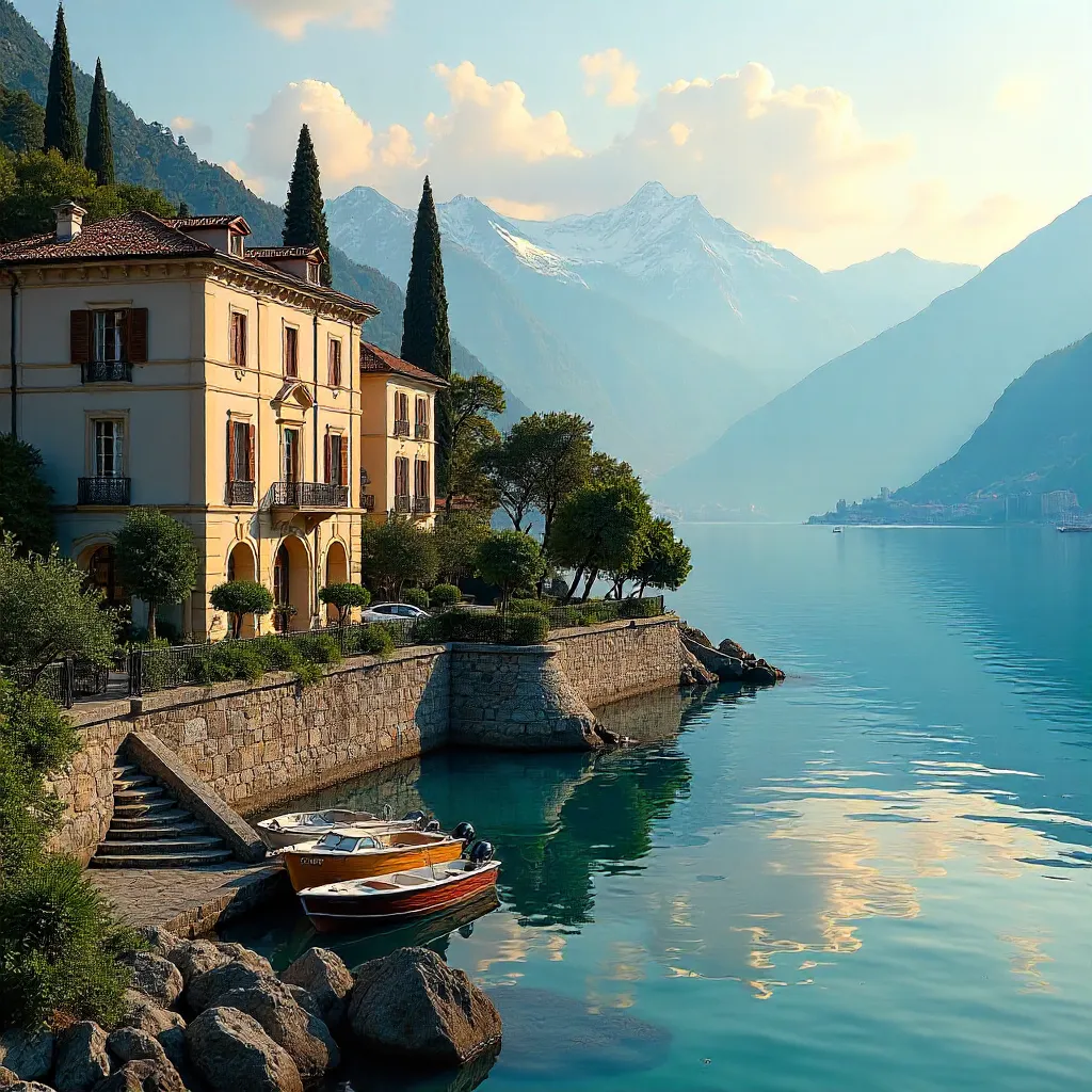 Stunning Lake Como: Villas by Alpine Backdrop