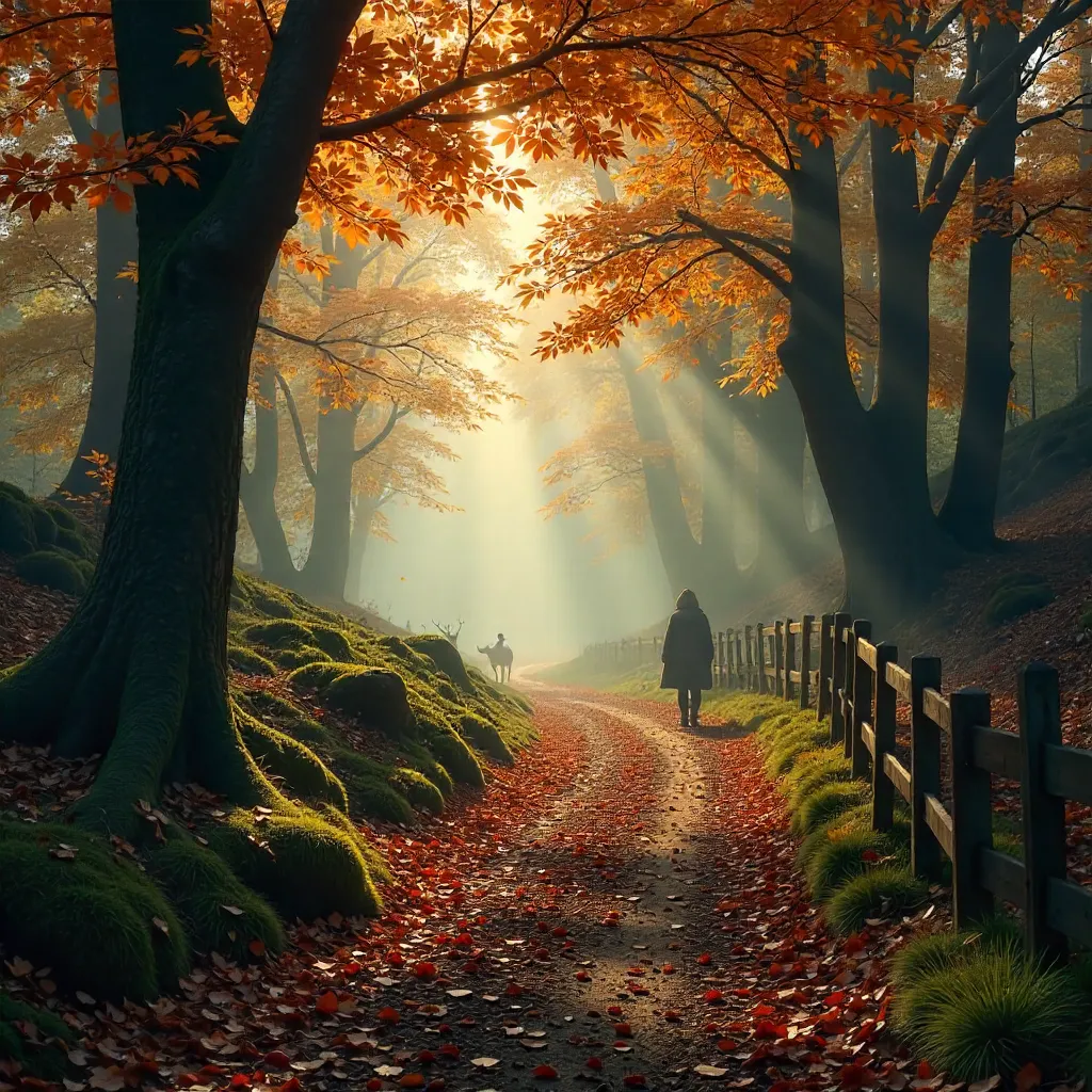 Autumn Mystic Forest Path in Čajniče, Bosnia