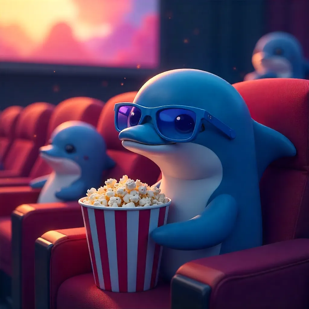 Dolphin in Anime Movie Theater