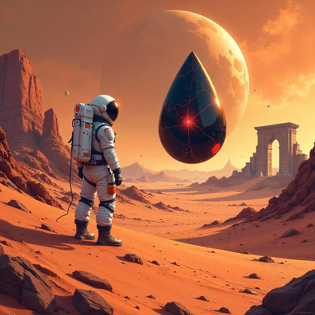 Cursed Amulet on Martian Sands - Anime Style