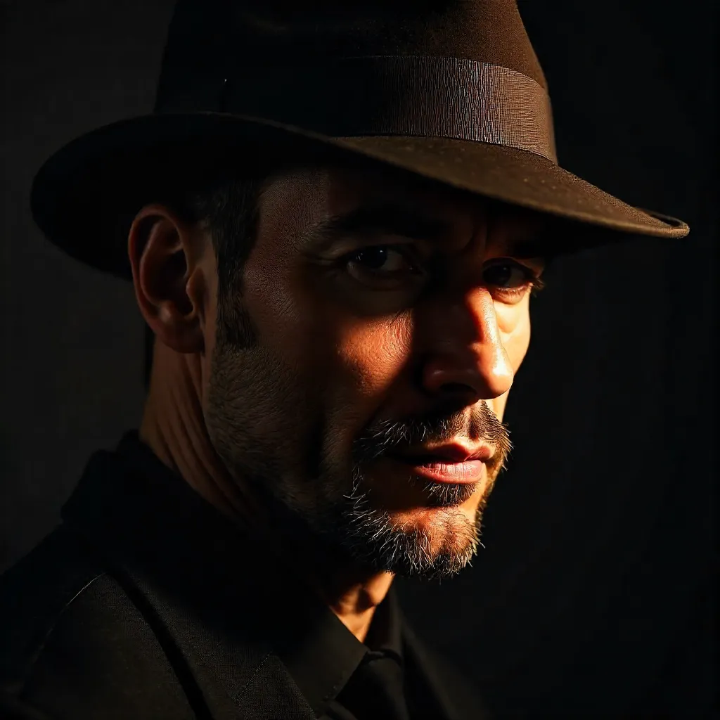 Chiaroscuro Fedora Portrait