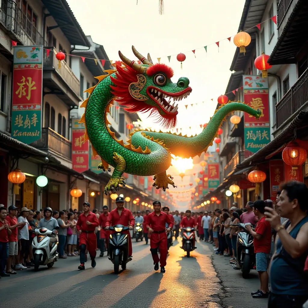 Dragon Dance in Manila's Chinatown Parade