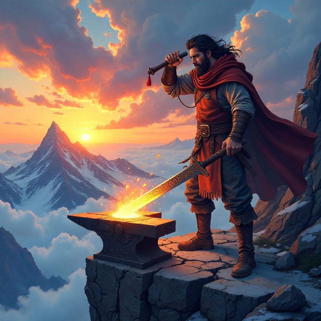 Peak Forge: Anime Blacksmith on the Summit