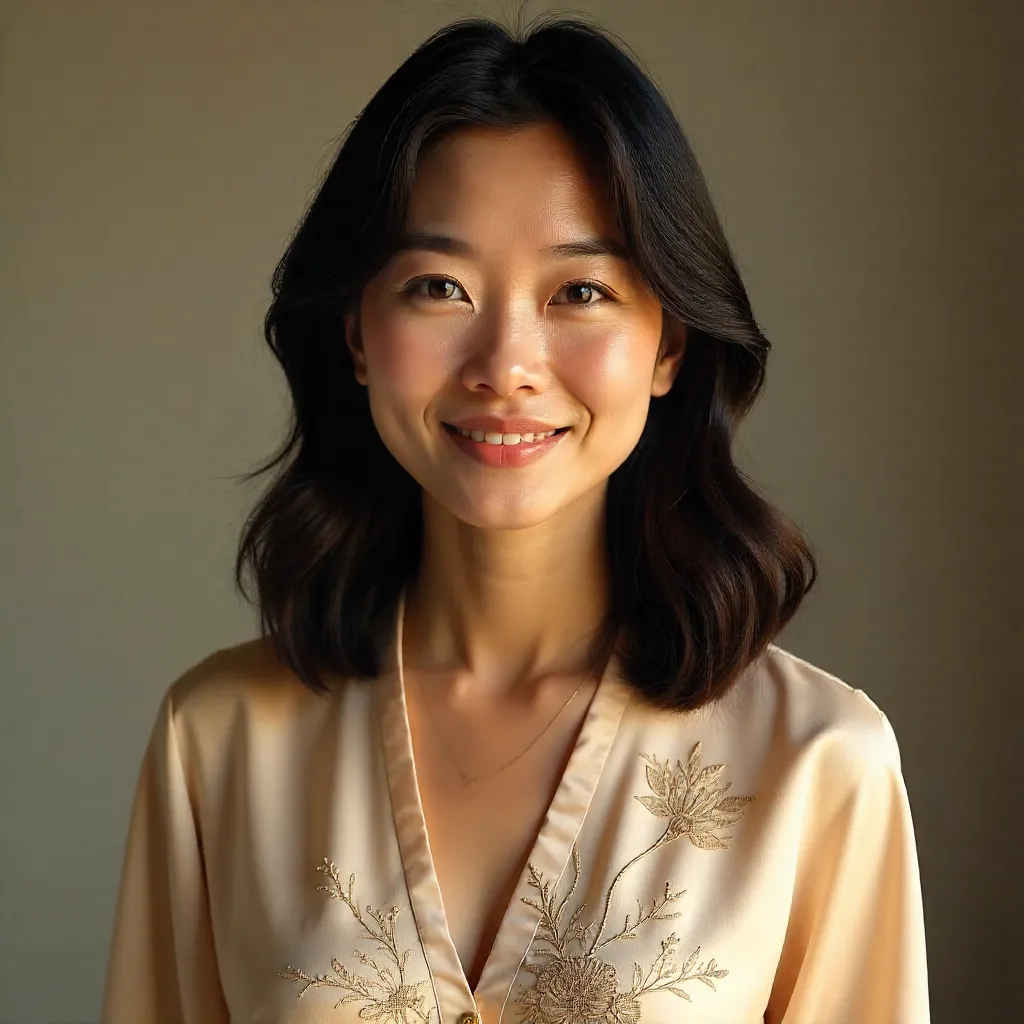 Portrait of an Asian Woman in Soft Studio Light