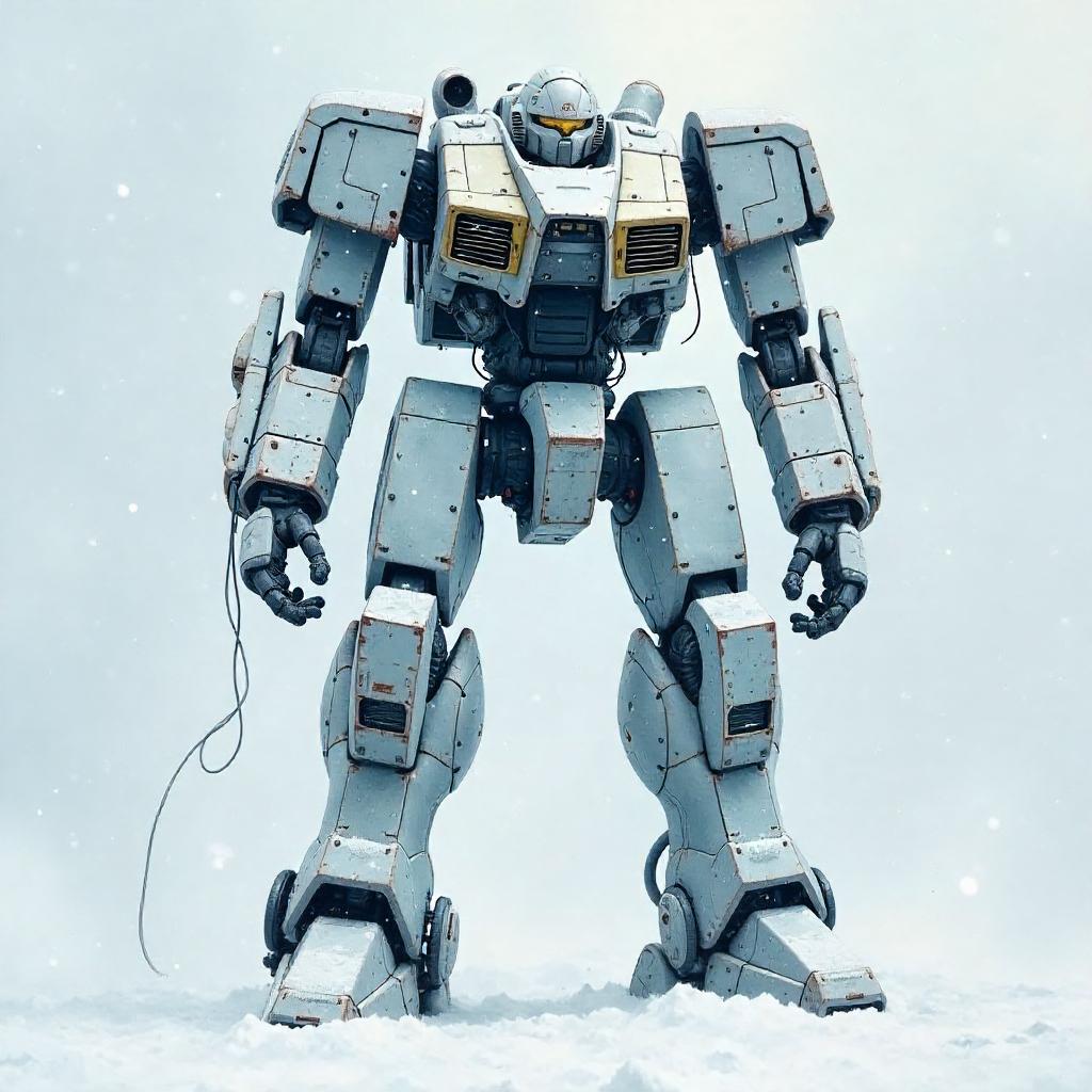 Watercolor Mech in a Blizzard