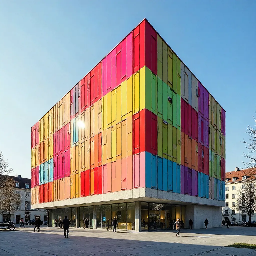 Vibrant Brandhorst Facade, Munich
