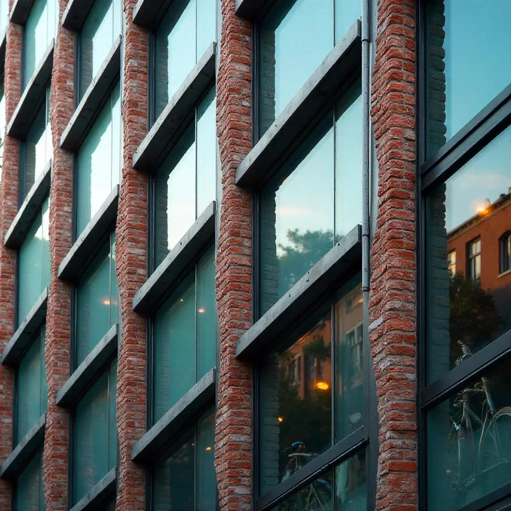 Close-Up Geometric Facade in Utrecht