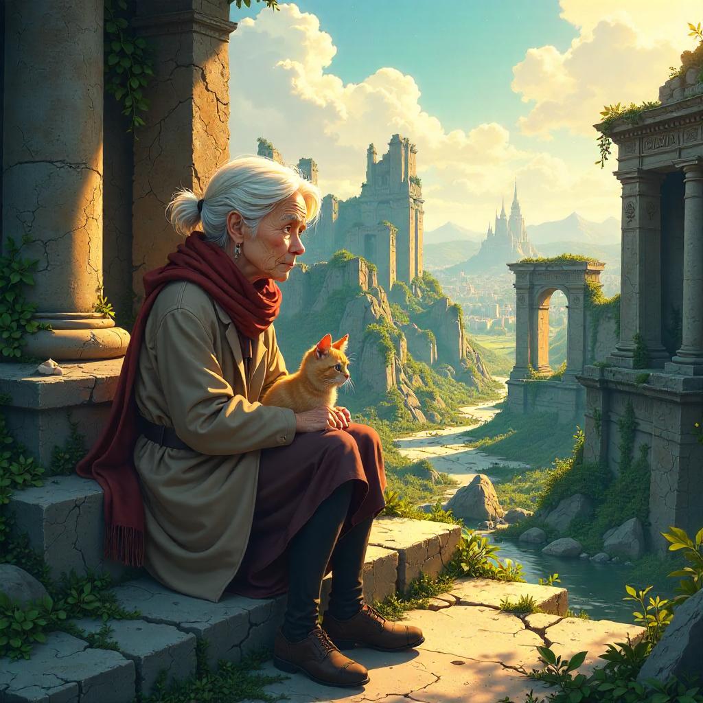 An Elder in the Ruined City — Anime Scene