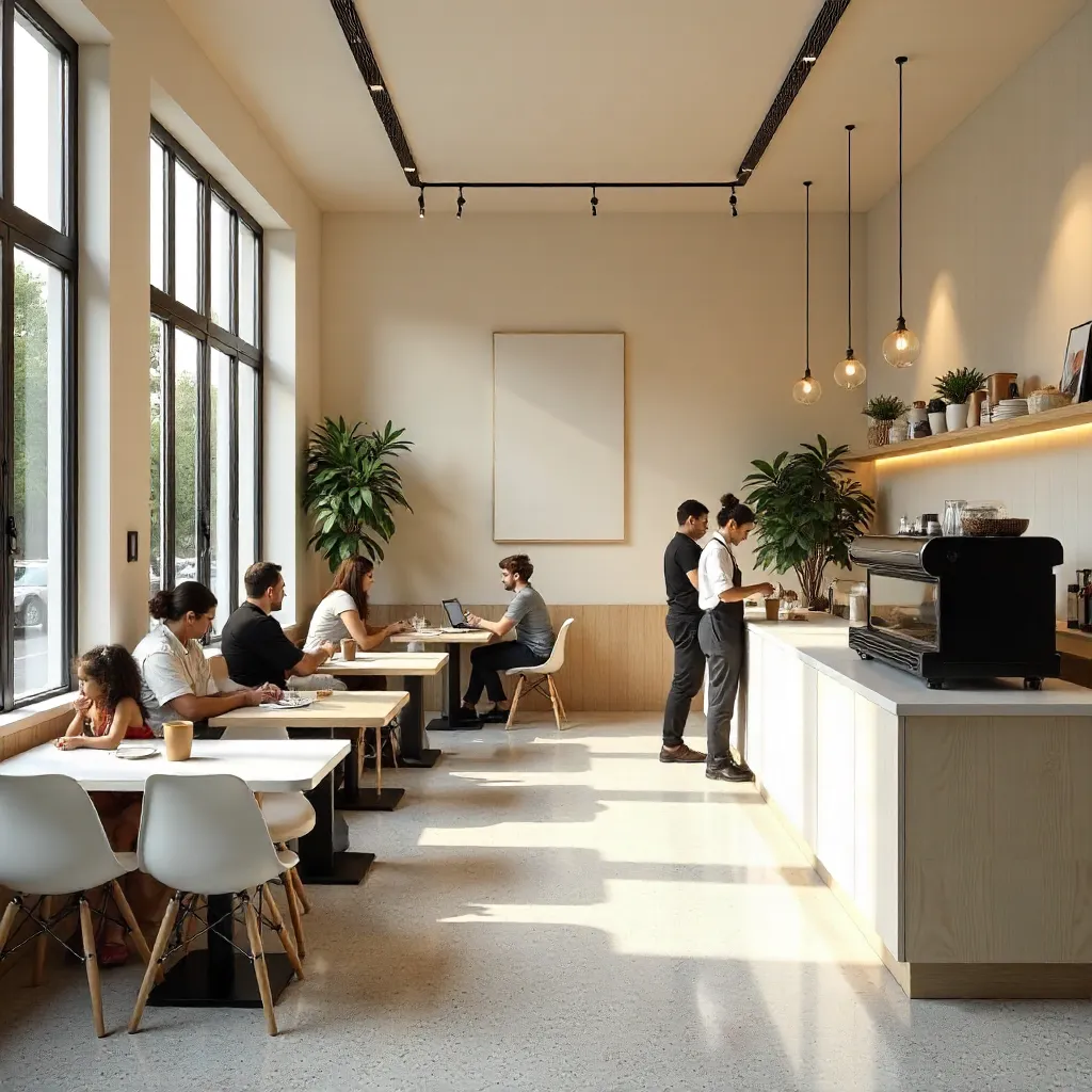 Minimalist Modern Café: Calm, Inviting, Social