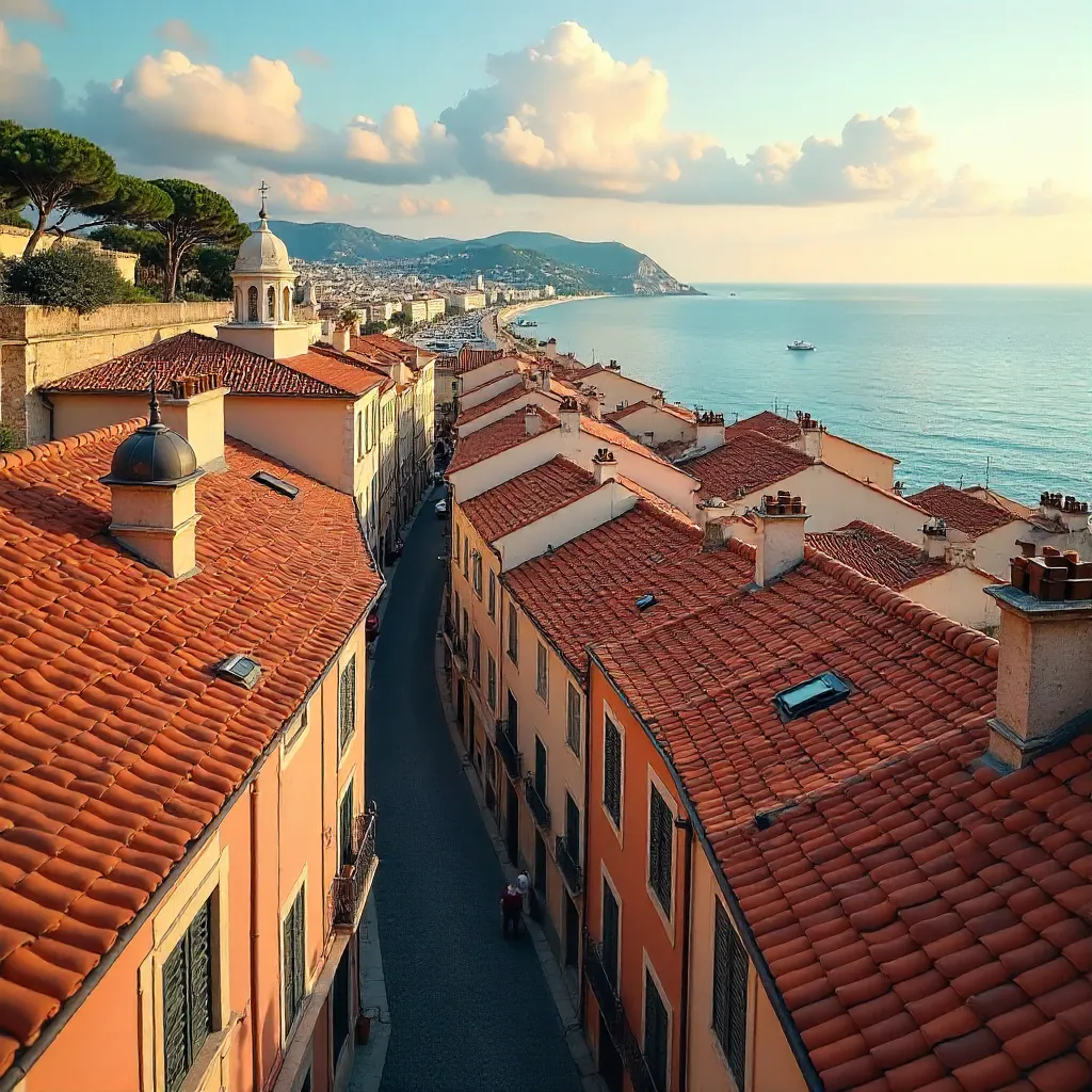 Panoramic Rooftops of Nice by the Sea