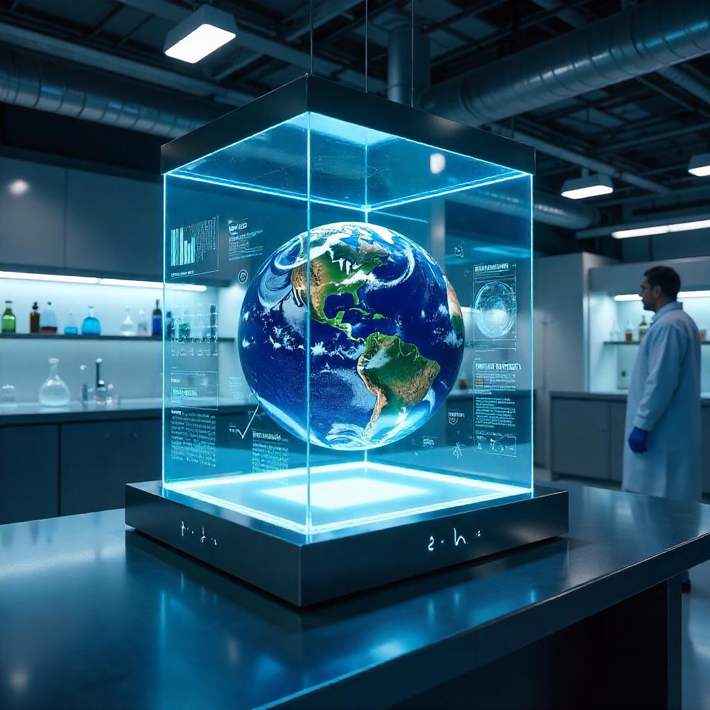 Photorealistic Planet in a High-Tech Laboratory