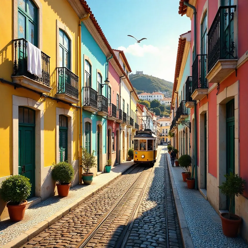 Pastel Facades and Cobblestone Alleys of Lisbon