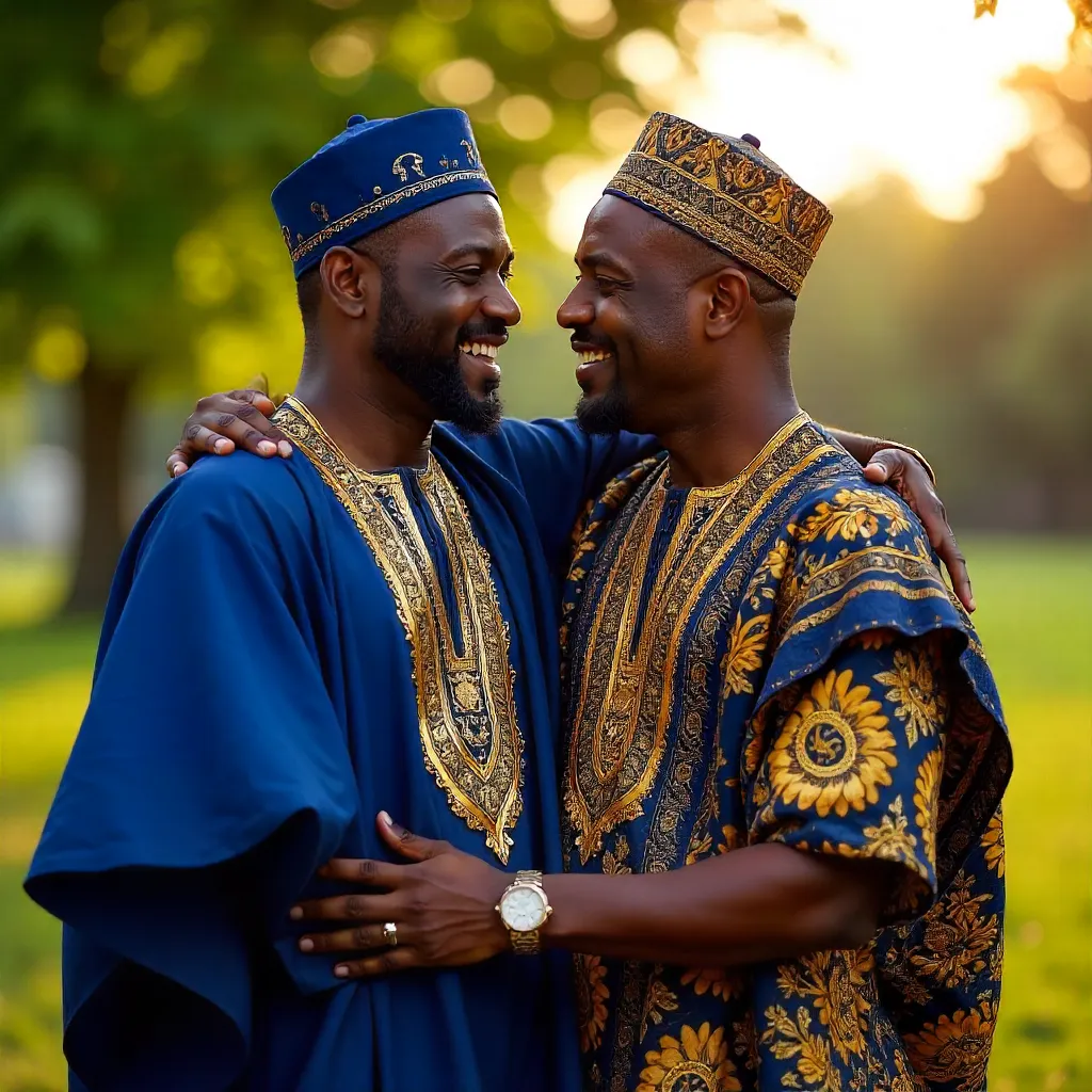 Embrace of Tradition: Nigerian Friendship in Attire