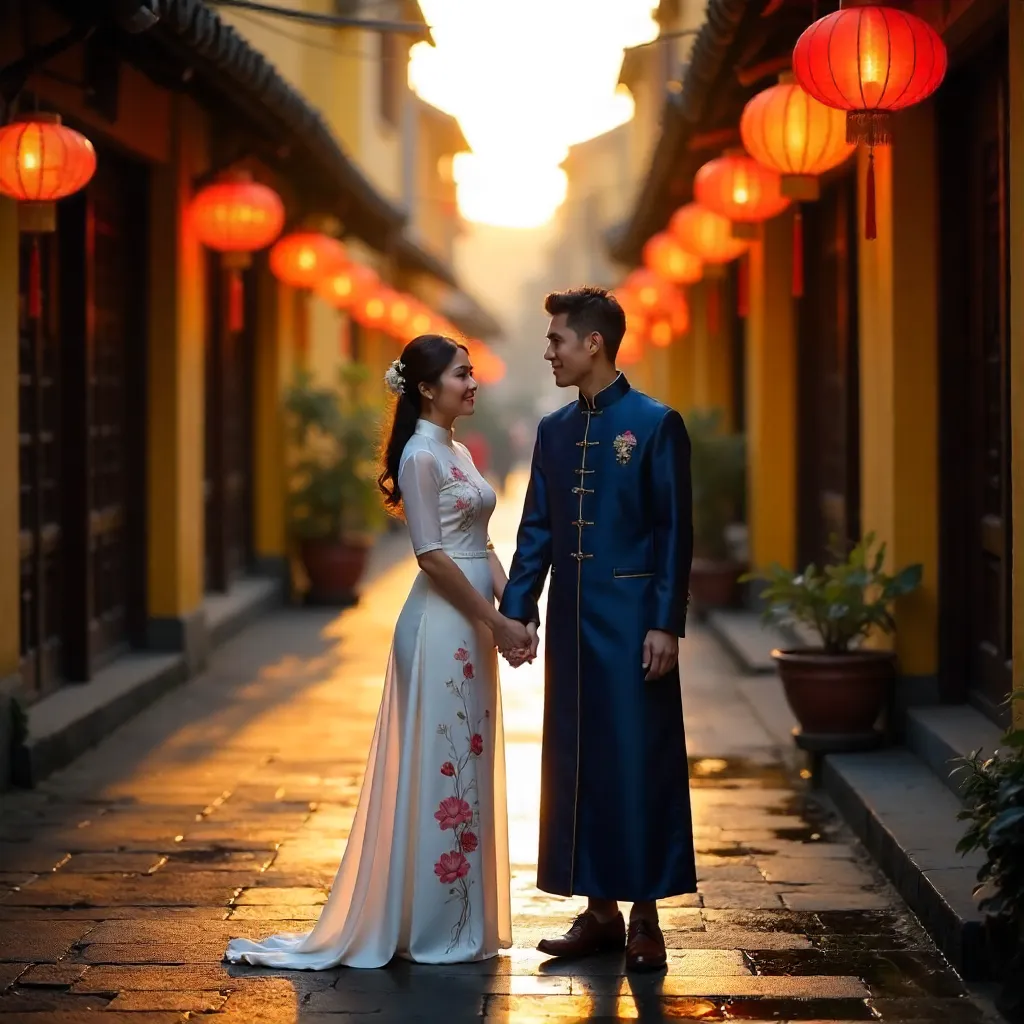 Lantern-lit Ao Dai Romance in Hội An