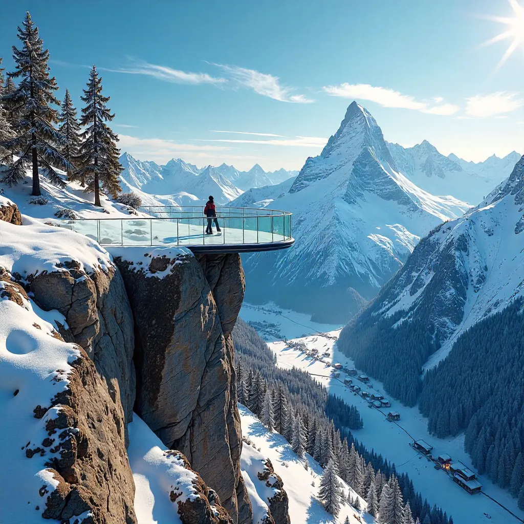 Stunning Alpine Skywalk in Sölden, Austria