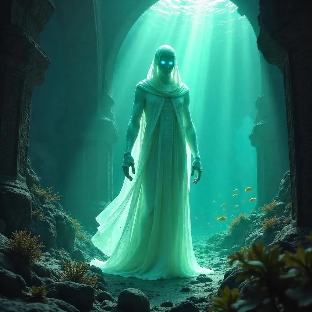 Spectral Guardian of Atlantis: A Photorealistic Vision