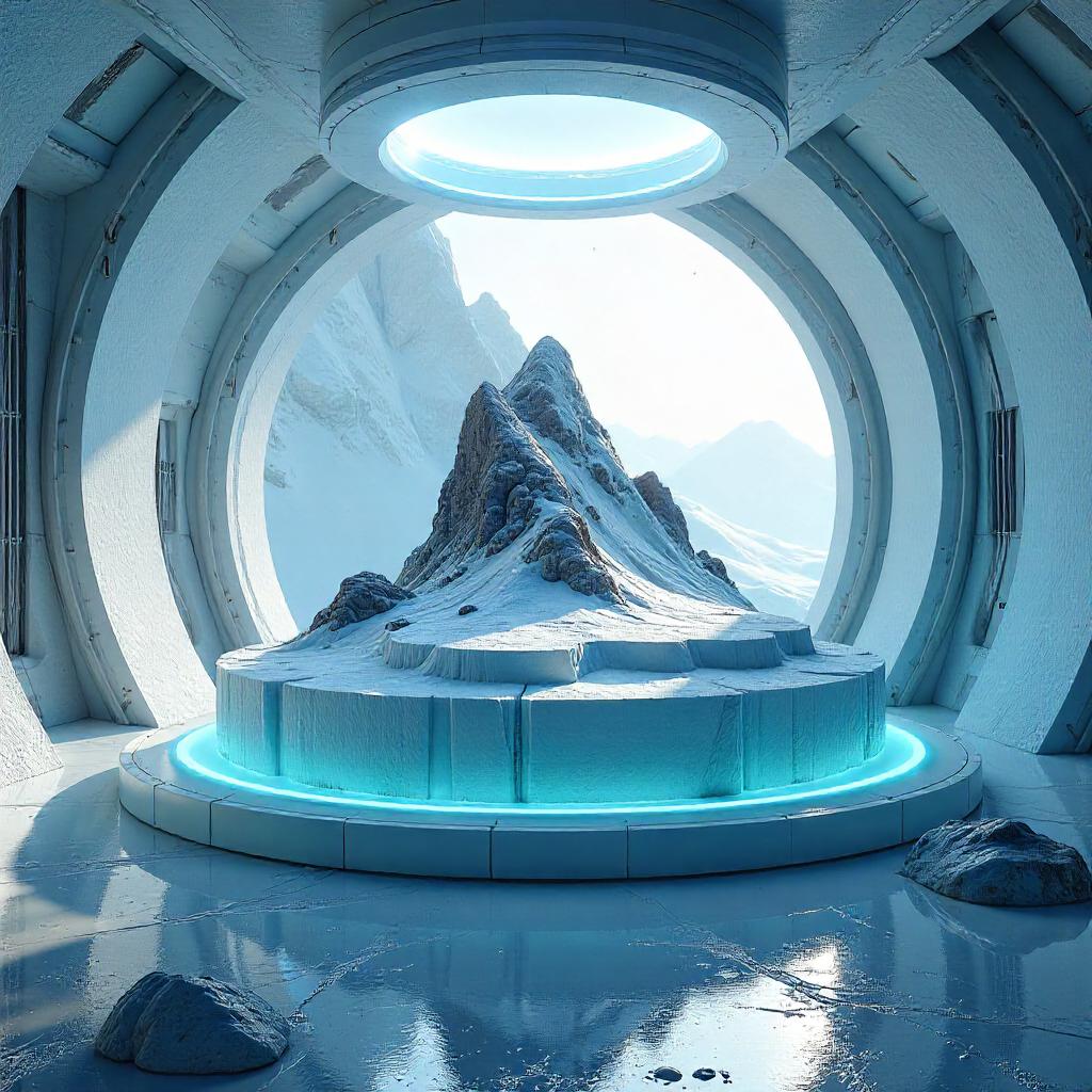Cryogenic Plateau: Futuristic 3D Render
