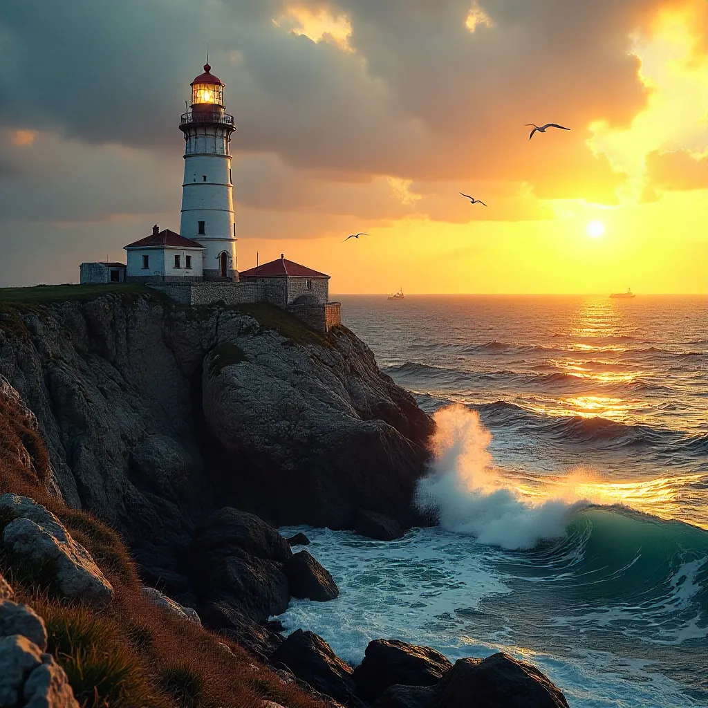 Golden Hour at Europa Point Lighthouse