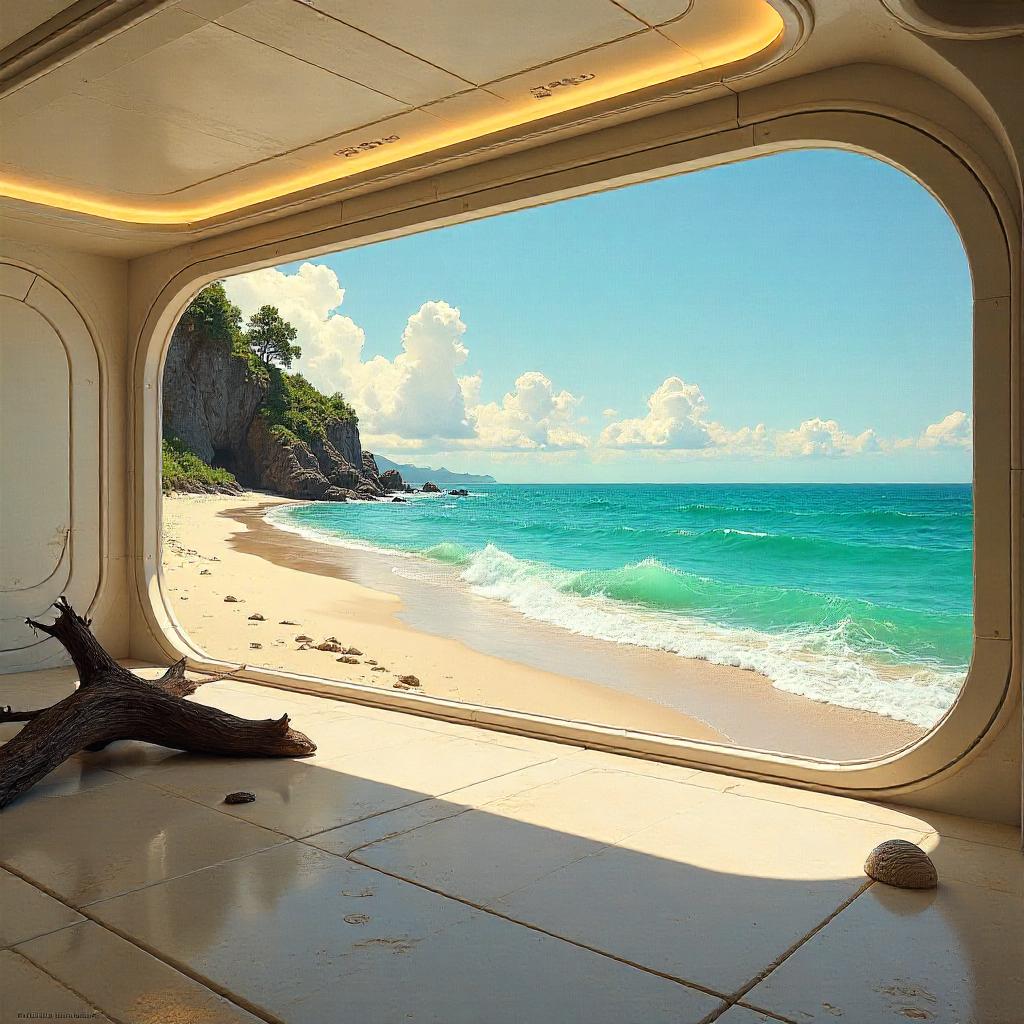 Holodeck Beach: Oil Painting on a Virtual Shore