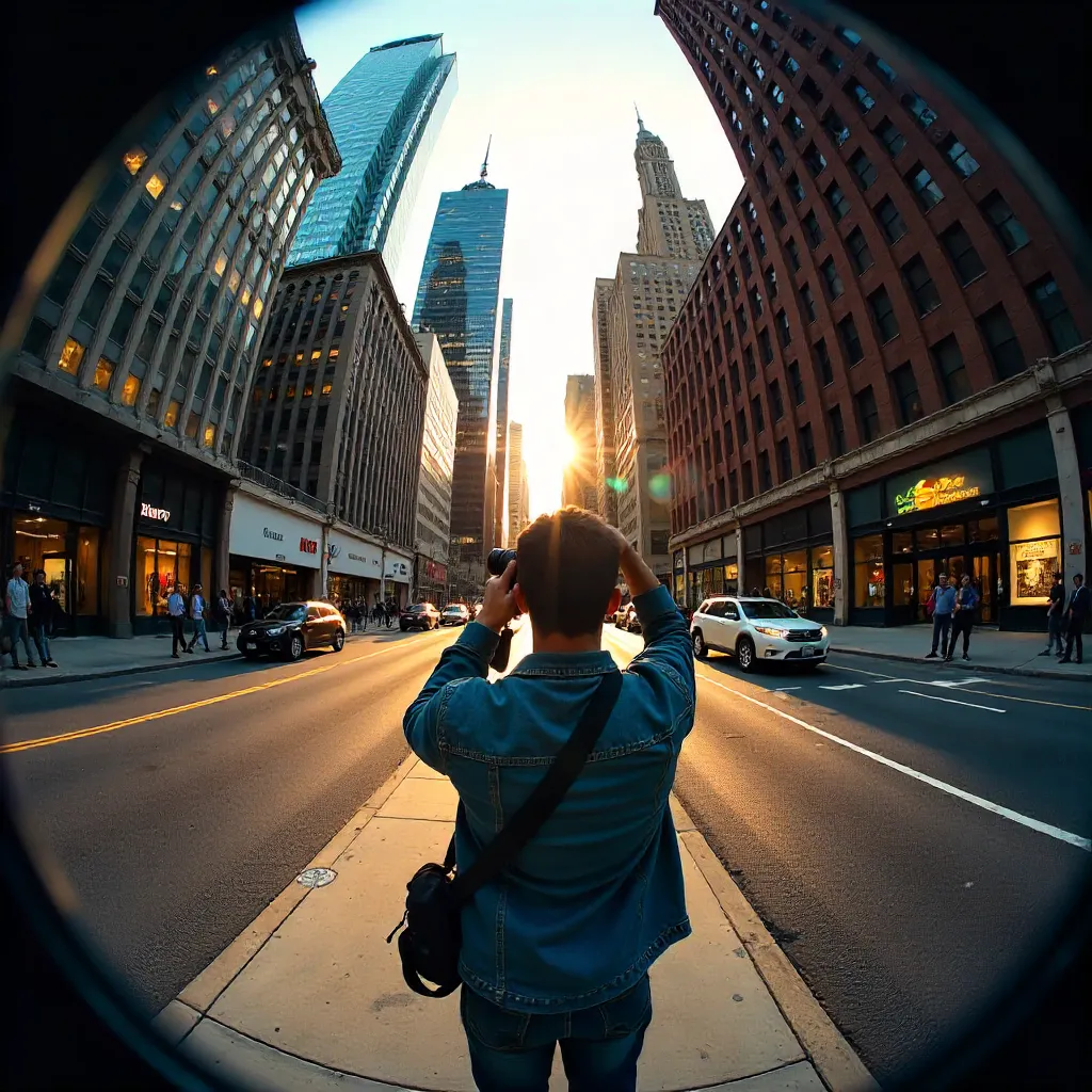 Urban Fisheye: Photographer Captures City Skyline