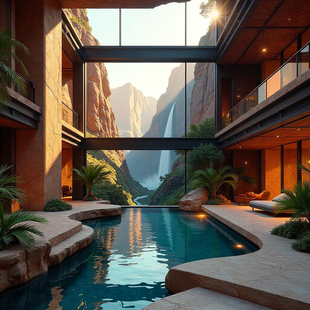 Canyon Atrium: Concept Art Inside a Grand Mansion