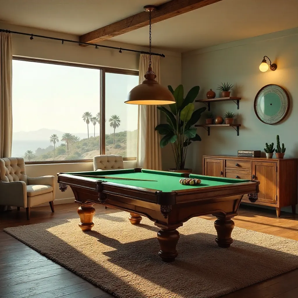 Cozy Bombay Beach Pool Table Lounge