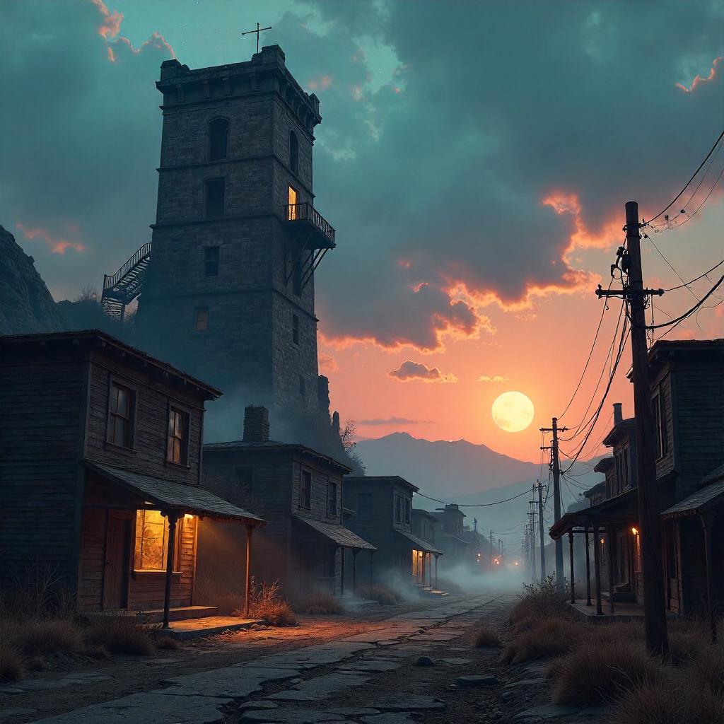 Tower of Echoes Rising in the Ghost Town