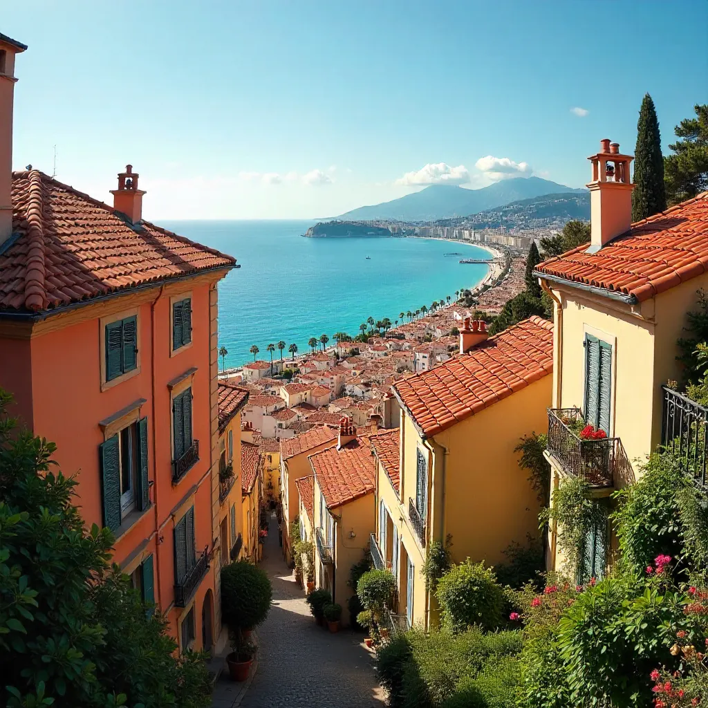 Panoramic Rooftops of Nice by the Sea