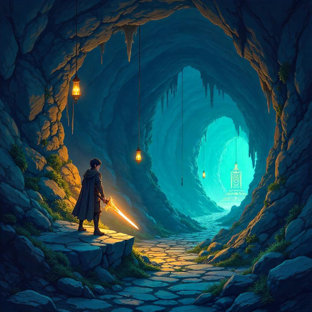 Cave of Echoes: Anime-Style Video Game Realm
