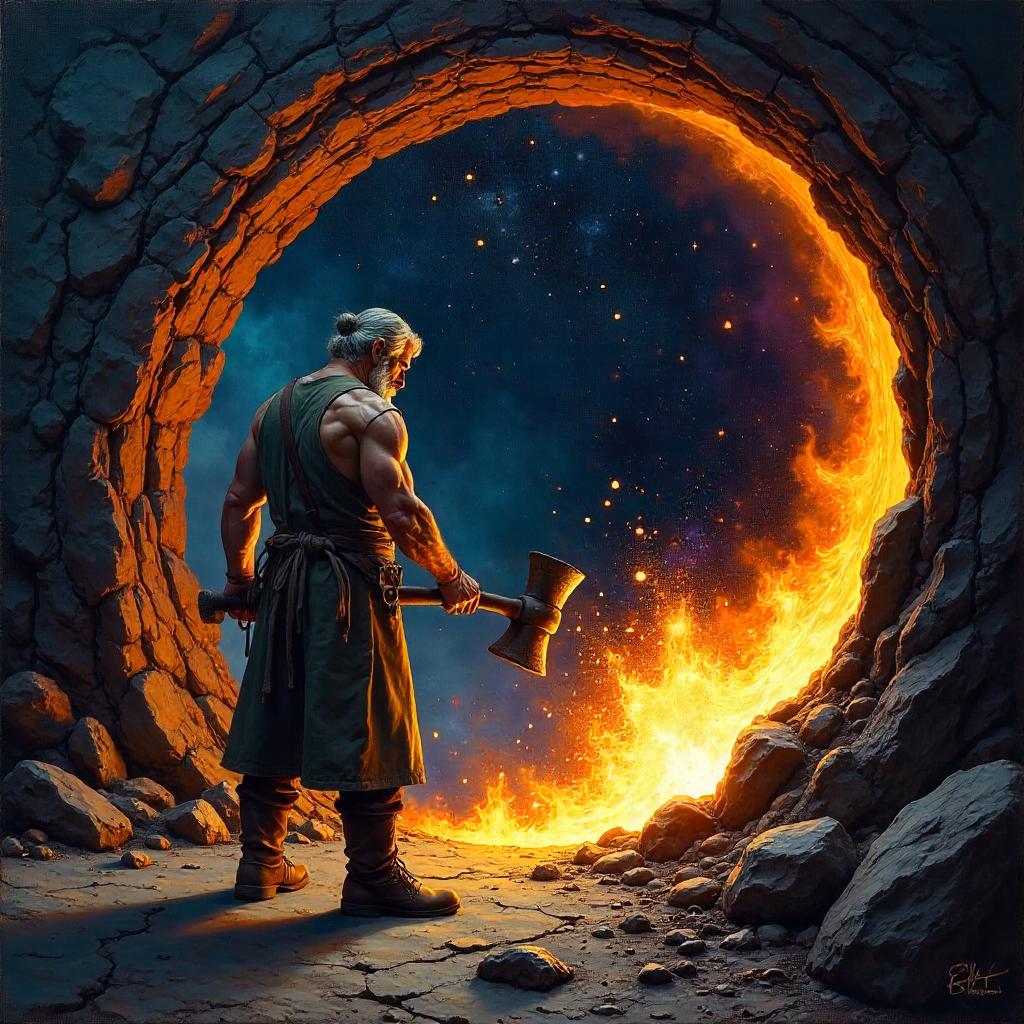 The Blacksmith Forge Inside a Surreal Black Hole
