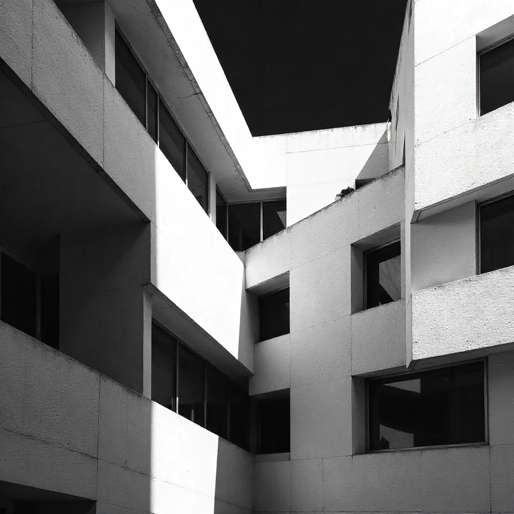 Striking Monochrome Architecture: Bold Lines and Geometry