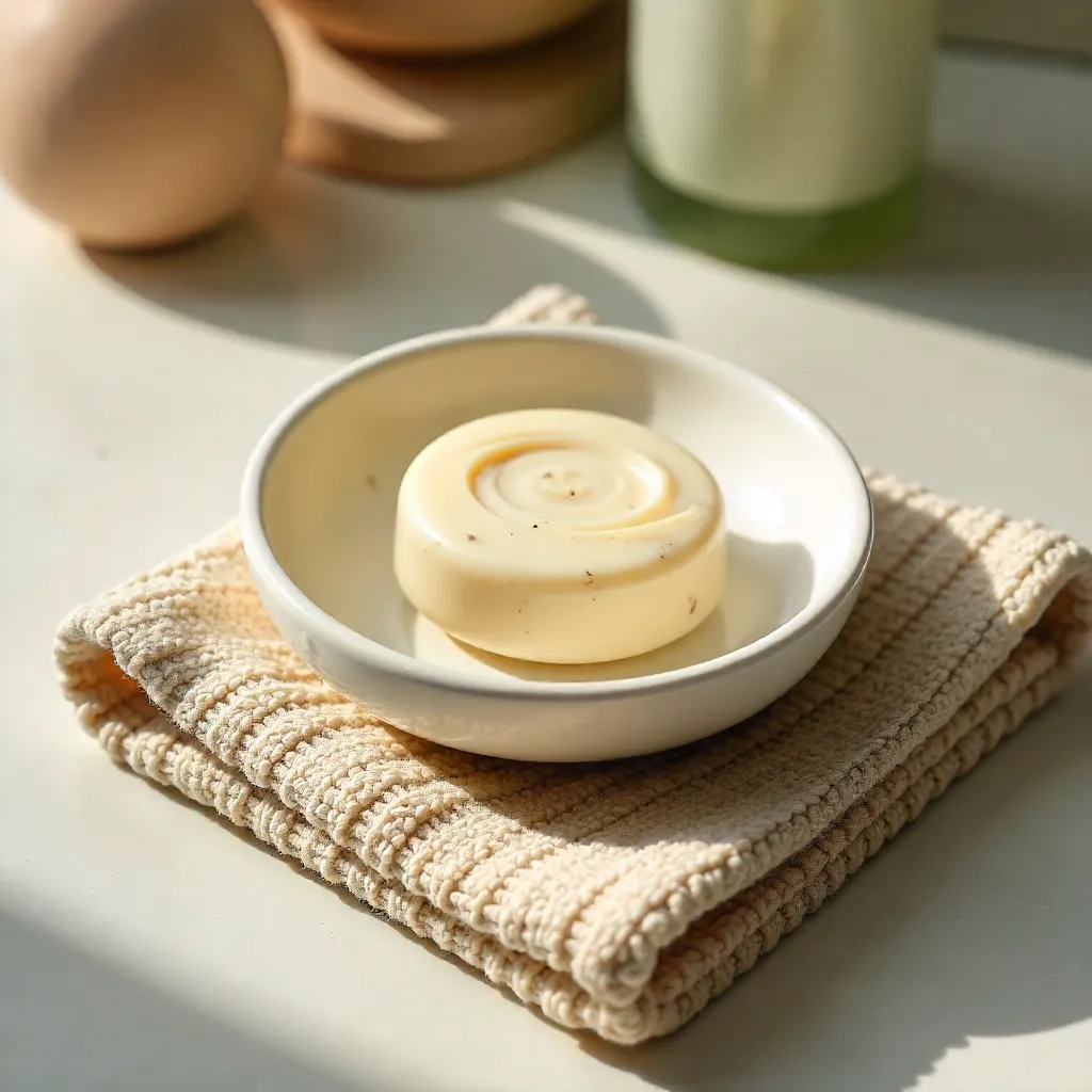 Top-Down Spa Soap Dish on Textured Towels
