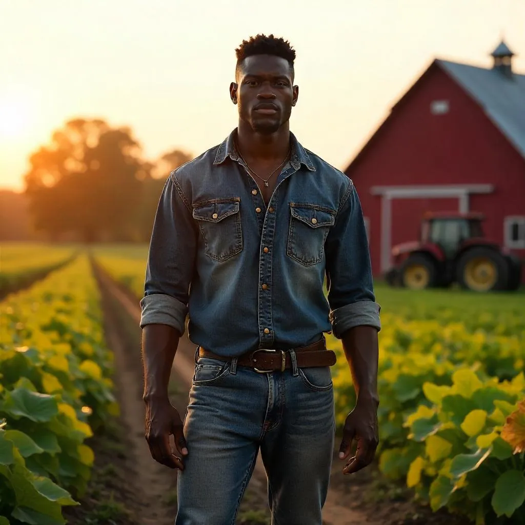 Strength in Golden Hour on the Farm