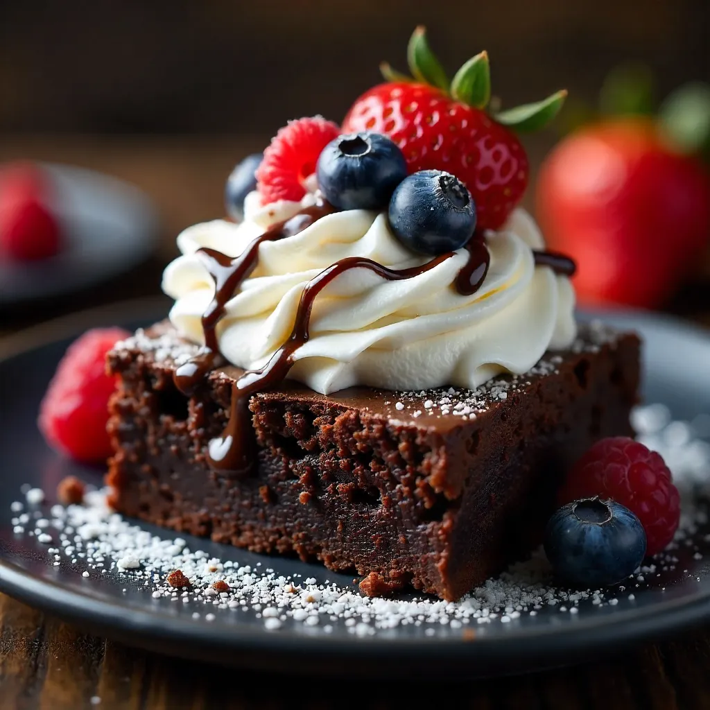 Berry-Topped Chocolate Brownie Delight
