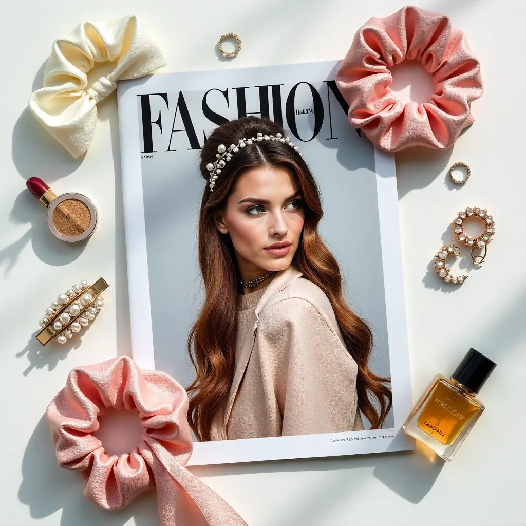 Top-Down Editorial: Hair & Beauty on a Magazine Page