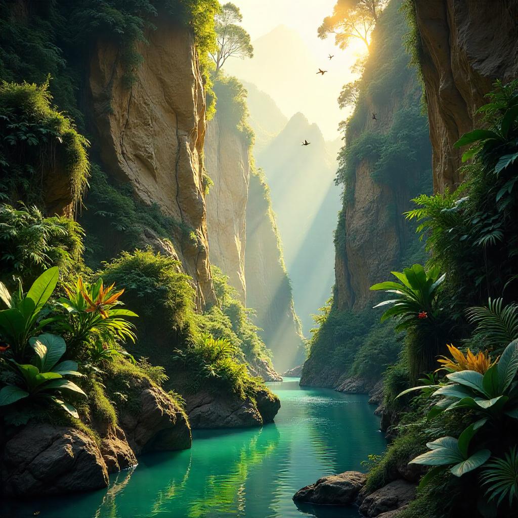 Jungle in a Canyon: Photorealistic Gorge