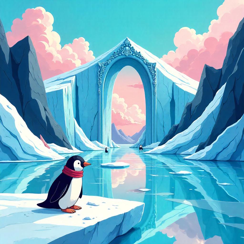 Glaciers in a Cartoon Mirror Dimension