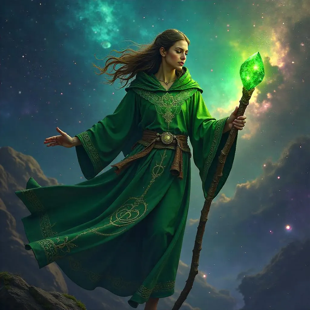 Cosmic Druid in Space – A Digital Portrait
