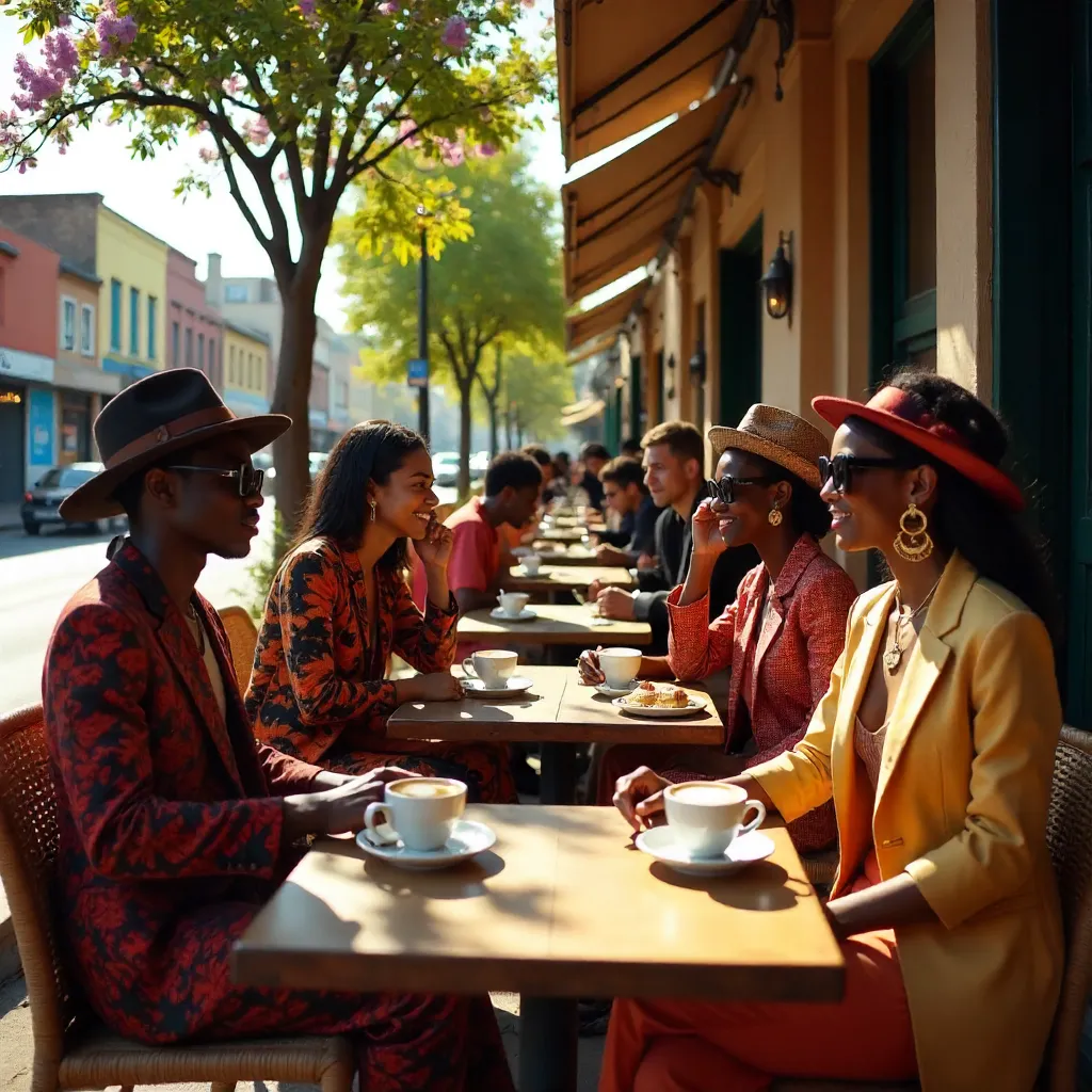 Sunlit Style at a Johannesburg Cafe