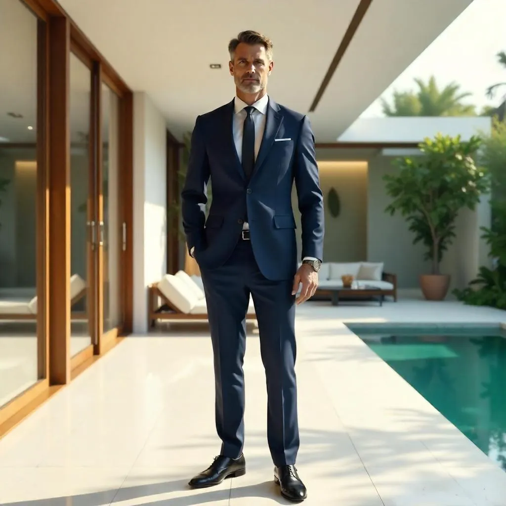 Photorealistic White Professional in a Luxury Villa