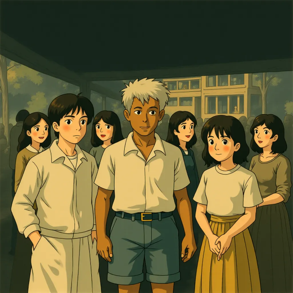 Jay Baruchel, Craig Robinson, and Seth Rogen in This Is the End (2013) - Anime style