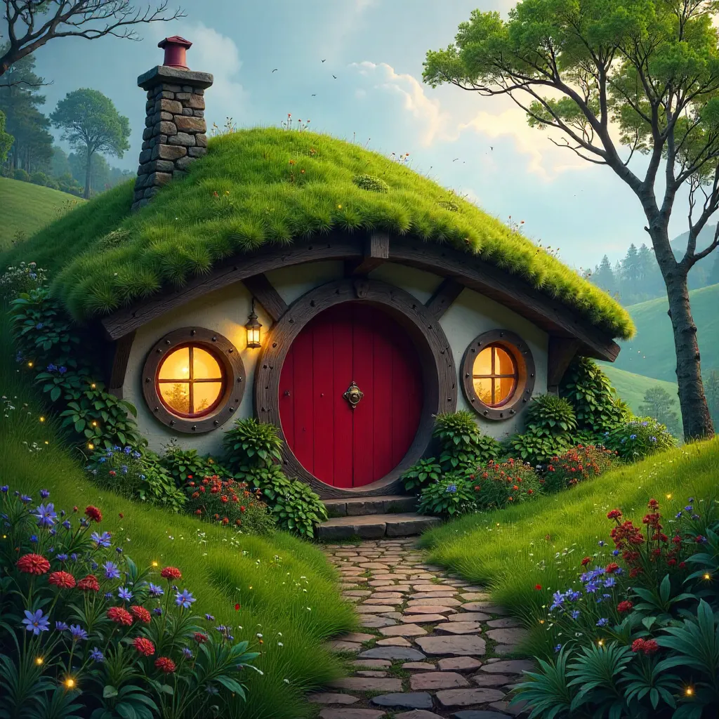Red-Door Hobbit House in Dunblane