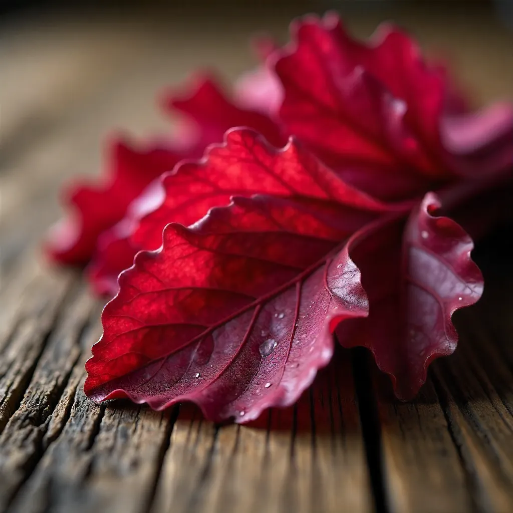 Vibrant Red Chicory on Rustic Surface