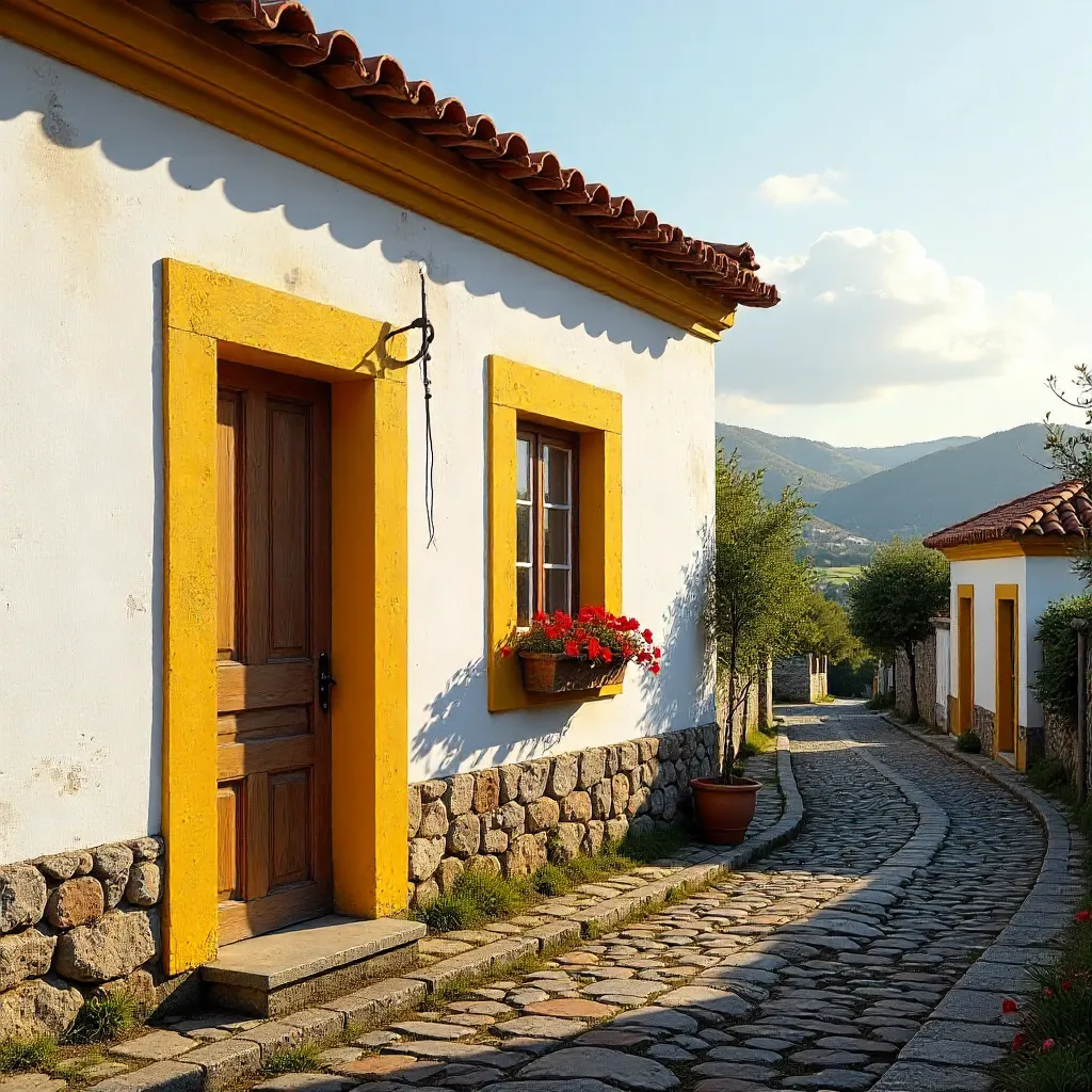 Yellow-Accent Rustic House, Alter do Chão